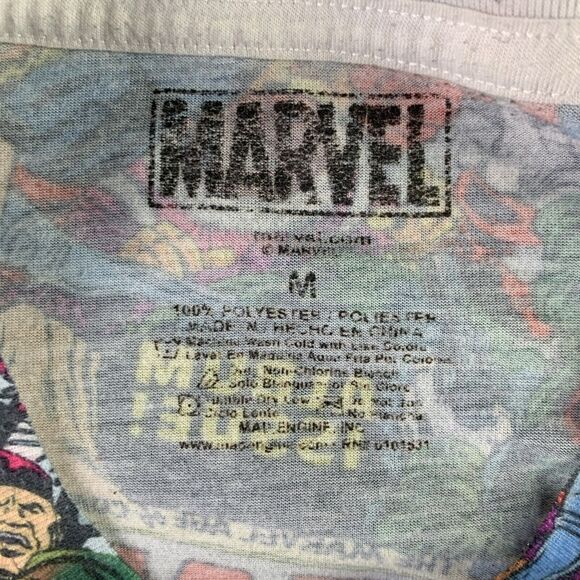 Marvel Comics Shirt Mens Medium All Over Print AOP Comic Book Covers Iron Man - Picture 5 of 6